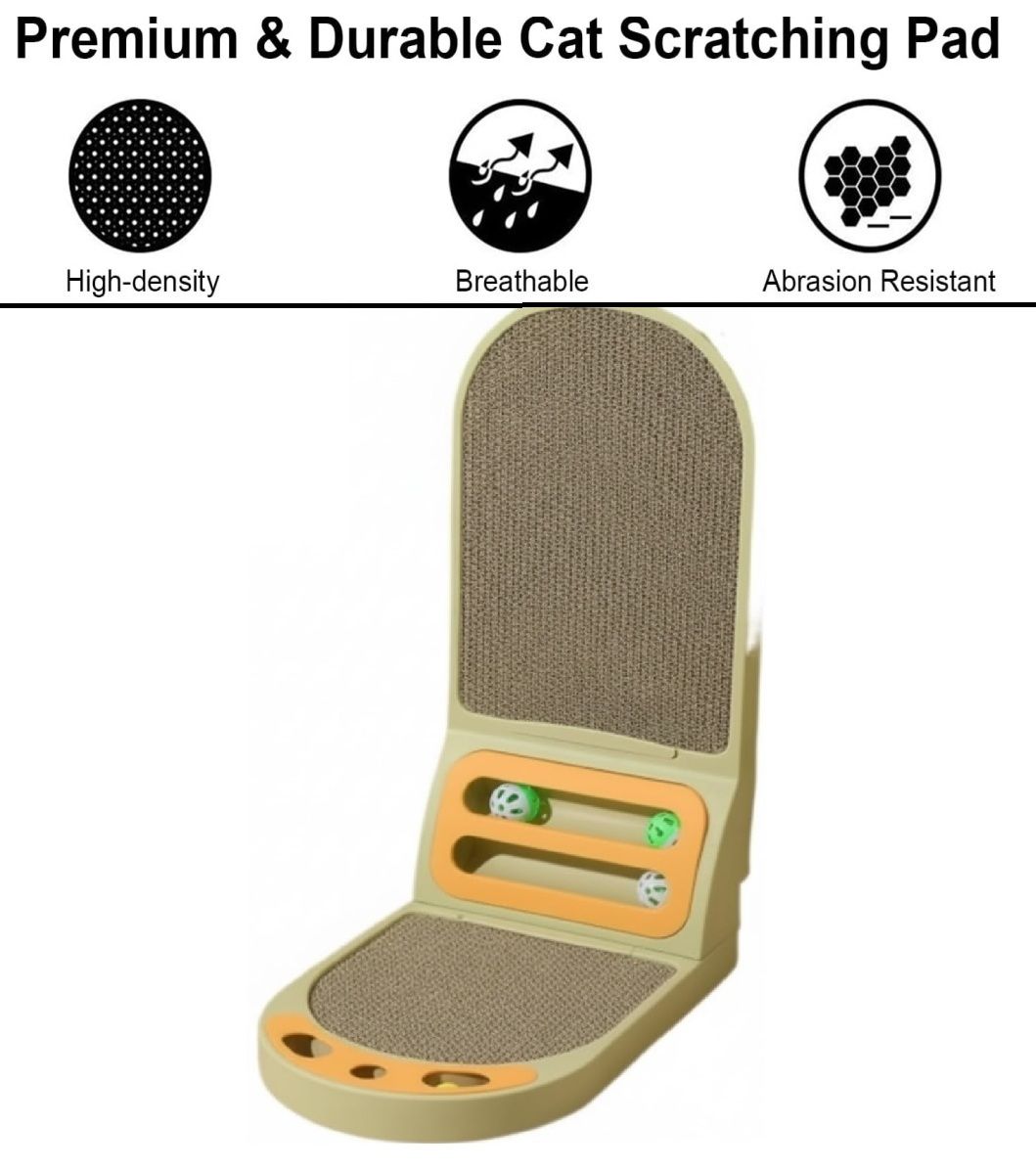Cat Scratching Posts: CARLA HOME Vertical Cat Scratching Board with Durable Cardboard for Indoor Cats