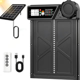 Coop & Hutch Accessories: CARLA HOME Solar Automatic Chicken Coop Door with Timer, Light Sensor, Remote Control, Anti-Pinch, LED Screen & USB Charging