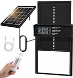 Coop & Hutch Accessories: CARLA HOME Automatic Chicken Coop Door Solar Powered with 4 Mode Timer & Light Sensor, Anti-Pinch & USB Charging Port