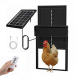 Coop & Hutch Accessories: CARLA HOME Automatic Chicken Coop Door Solar Powered with 4 Mode Timer & Light Sensor, Anti-Pinch & USB Charging Port