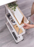 Utility Trolleys: CARLA HOME Slim Storage Cart Organizer Trolley with Wheels for Kitchen, Bathroom, Laundry & Narrow Spaces (4 tier)