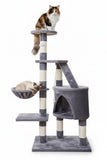 Artificial Trees: CARLA HOME 120cm Cat Tree for Indoor Cats with Condo, Hammock & Plush Perchfor for Kittens & Adult Cats