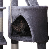 Artificial Trees: CARLA HOME 120cm Cat Tree for Indoor Cats with Condo, Hammock & Plush Perchfor for Kittens & Adult Cats