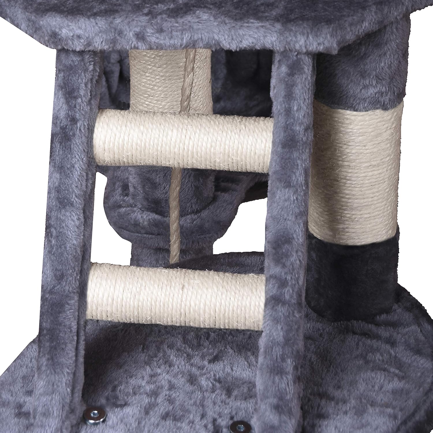 Artificial Trees: CARLA HOME 120cm Cat Tree for Indoor Cats with Condo, Hammock & Plush Perchfor for Kittens & Adult Cats