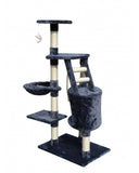 Artificial Trees: CARLA HOME 120cm Cat Tree for Indoor Cats with Condo, Hammock & Plush Perchfor for Kittens & Adult Cats