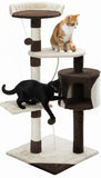 Cat Scratching Posts: CARLA HOME 140cm Cat Tree for Indoor Cats with Plush Perch, Sisal Scratching Posts & Condo for Kittens & Adult Cats (Beige)