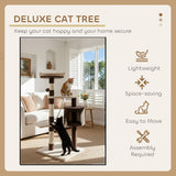 Cat Scratching Posts: CARLA HOME 140cm Cat Tree for Indoor Cats with Plush Perch, Sisal Scratching Posts & Condo for Kittens & Adult Cats (Beige)