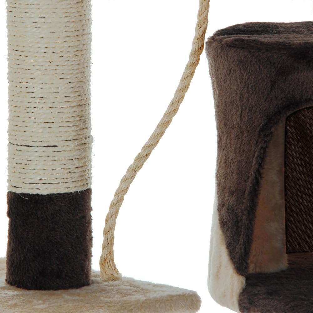 Cat Scratching Posts: CARLA HOME 140cm Cat Tree for Indoor Cats with Plush Perch, Sisal Scratching Posts & Condo for Kittens & Adult Cats (Beige)