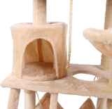 Cat Scratching Posts: CARLA HOME 141cm Cat Tree Tower for Indoor Cats with Plush Perch, Ladder, Sisal Scratching Posts, Hammock & Condo for Kittens & Adult Cats (Beige)
