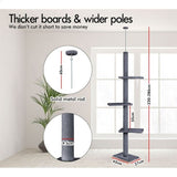 Flooring: CARLA HOME Floor to Ceiling Cat Tree Tower  with Adjustable Height 230-286cm for Indoor Cats (Grey)