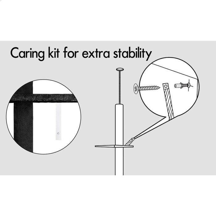 Flooring: CARLA HOME Floor to Ceiling Cat Tree Tower  with Adjustable Height 230-286cm for Indoor Cats (Grey)