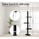Flooring: CARLA HOME Floor to Ceiling Cat Tree Tower  with Adjustable Height 230-286cm for Indoor Cats (Black)