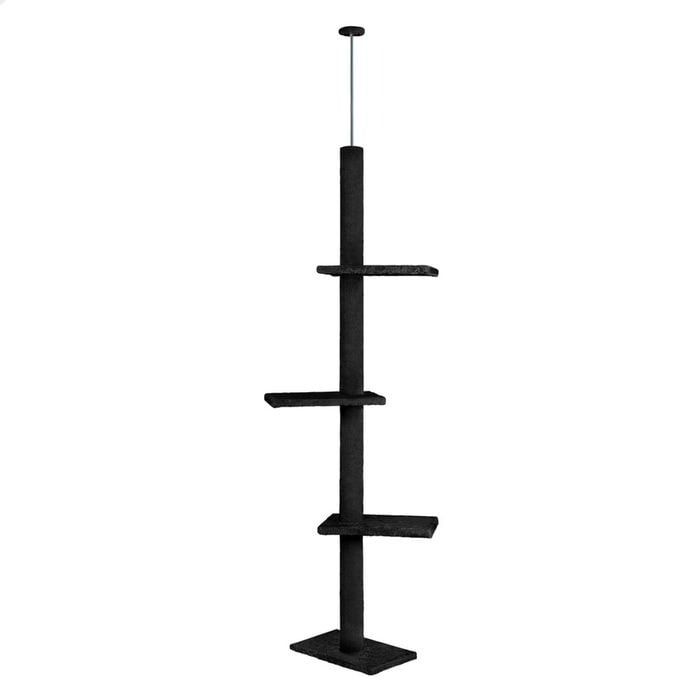 CARLA HOME Floor to Ceiling Cat Tree Tower  with Adjustable Height 230-286cm for Indoor Cats (Black)