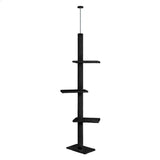 Flooring: CARLA HOME Floor to Ceiling Cat Tree Tower  with Adjustable Height 230-286cm for Indoor Cats (Black)