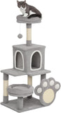 Cat Scratching Posts: CARLA HOME Large Cat Tree Tower for Indoor Cats with Plush Perch, Cat Condo, Natural Sisal Scratching Posts, Hanging Ball & Paw Scratcher