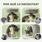 Cat Scratching Posts: CARLA HOME Large Cat Tree Tower for Indoor Cats with Plush Perch, Cat Condo, Natural Sisal Scratching Posts, Hanging Ball & Paw Scratcher
