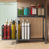 Tap & Sink Accessories: CARLA HOME 2-Tier Under Sink Organizer with Sliding Drawers & Height Adjustable for Kitchen Bathroom Cabinet Organization
