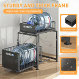 Tap & Sink Accessories: CARLA HOME 2- Pack Under Sink Organizer with Sliding Drawers & Height Adjustable for Kitchen Bathroom Cabinet Organization