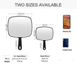 Makeup Mirrors: Extra Large Black Handheld Mirror with Handle (31,5 x 23 cm)