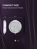 Makeup Mirrors: Mini Mix Diamond 1X/2X Magnifying Round Metal Pocket Makeup Mirror (Silver)