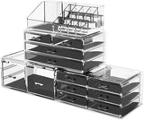 Makeup Organisation & Storage: Makeup Cosmetic Organizer Storage with 12 Drawers Display Boxes (Clear)