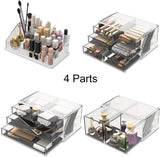 Makeup Organisation & Storage: Makeup Cosmetic Organizer Storage with 12 Drawers Display Boxes (Clear)