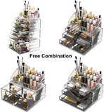 Makeup Organisation & Storage: Makeup Cosmetic Organizer Storage with 12 Drawers Display Boxes (Clear)