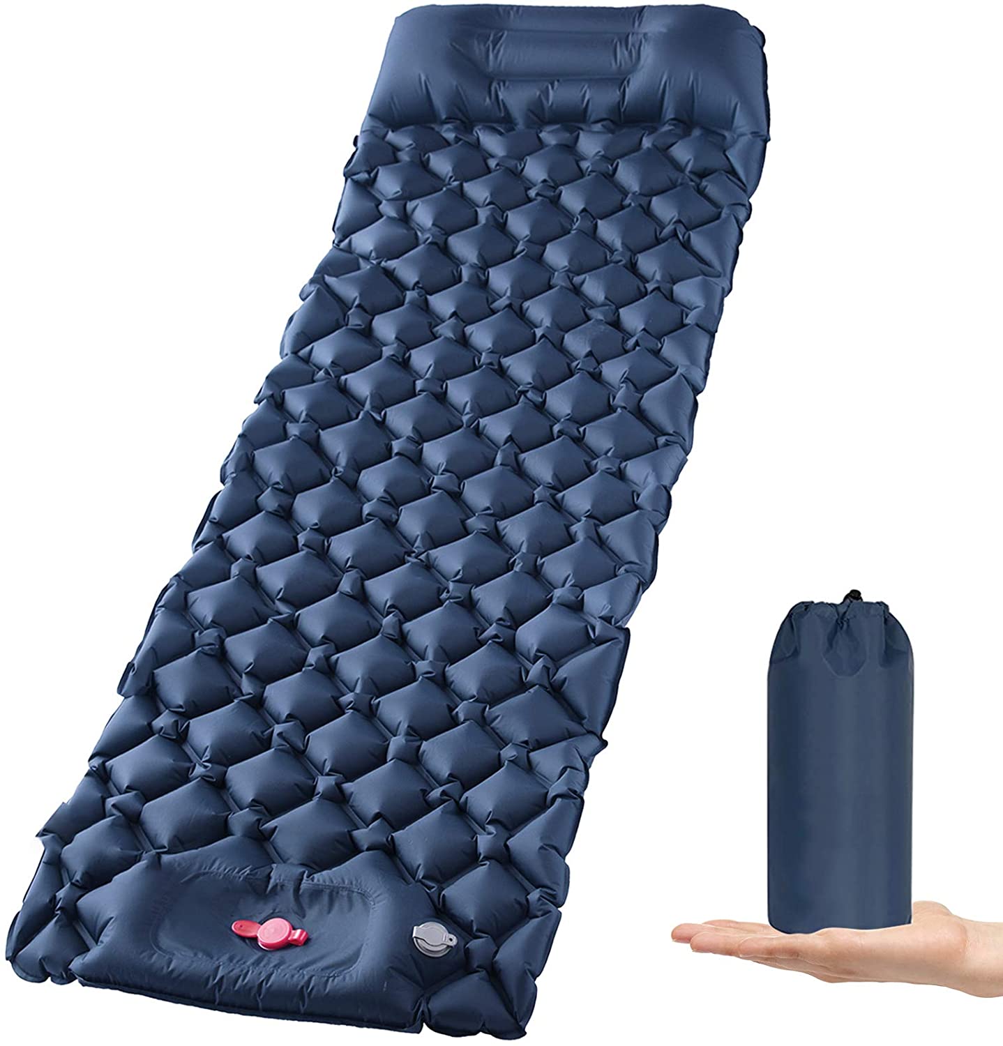 Inflatable Mattresses: Ultralight Inflatable Camping Sleeping Pad with Pillow for Travelling and Hiking