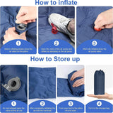 Inflatable Mattresses: Ultralight Inflatable Camping Sleeping Pad with Pillow for Travelling and Hiking