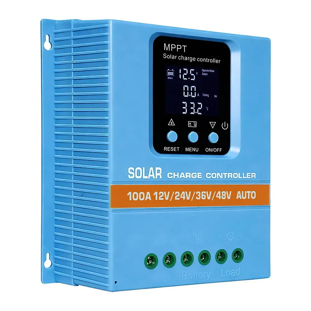 MPPT Solar Charge Controller 60A, Blue, LCD Display, Dual USB, 12V/24V/36V/48V