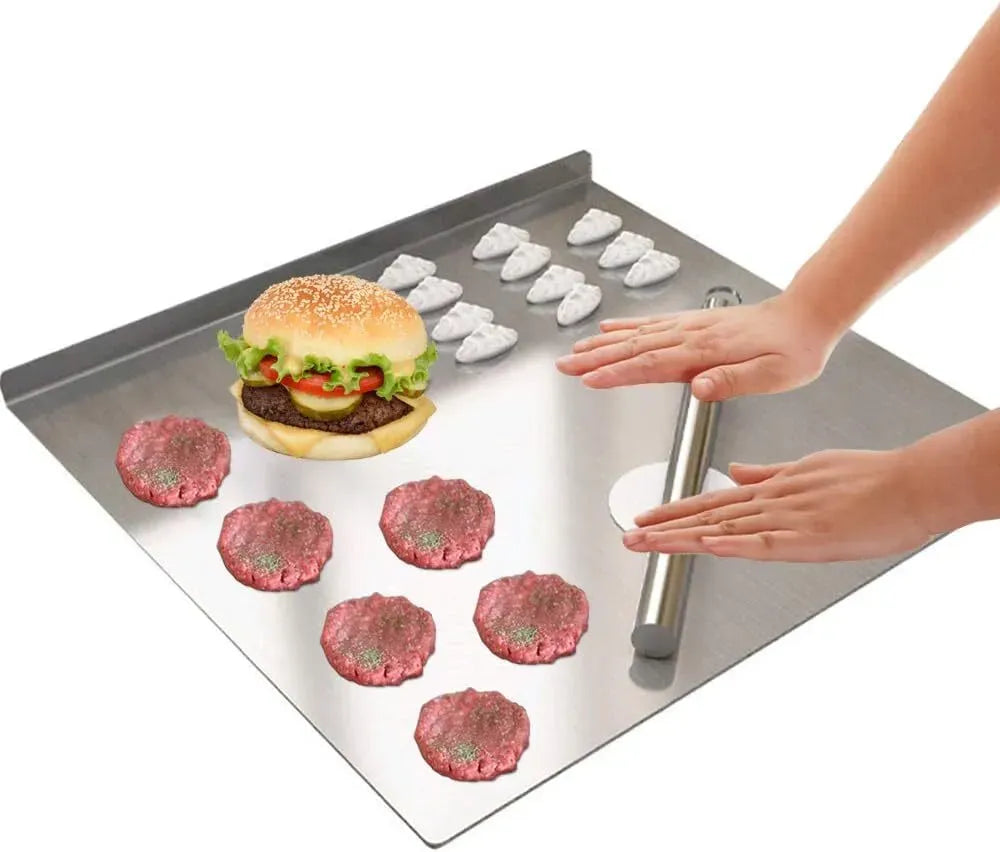 Silver Stainless Steel Chopping Board 80x50cm - Non-Slip Pastry Worktop Protector