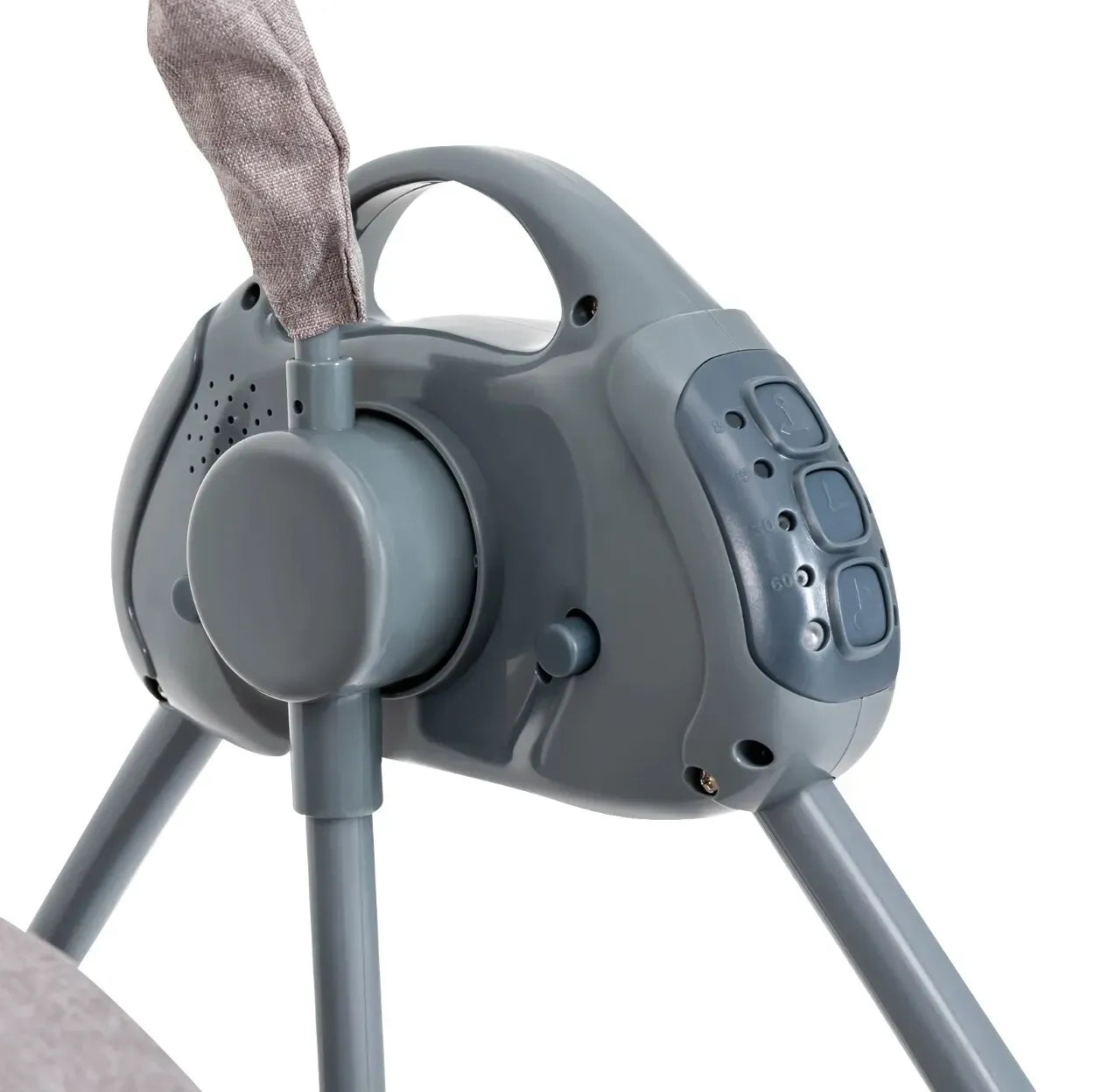 Auto-Swing Electric Baby Crib Cradle in Khaki with Bluetooth and 5 Adjustable Speeds