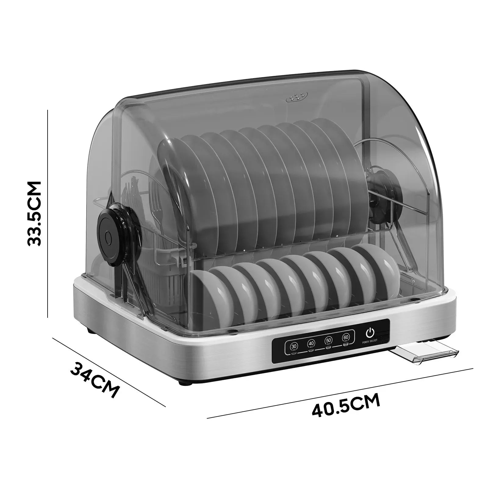32L Black Countertop Steriliser Cabinet with Hot Air Drying Technology