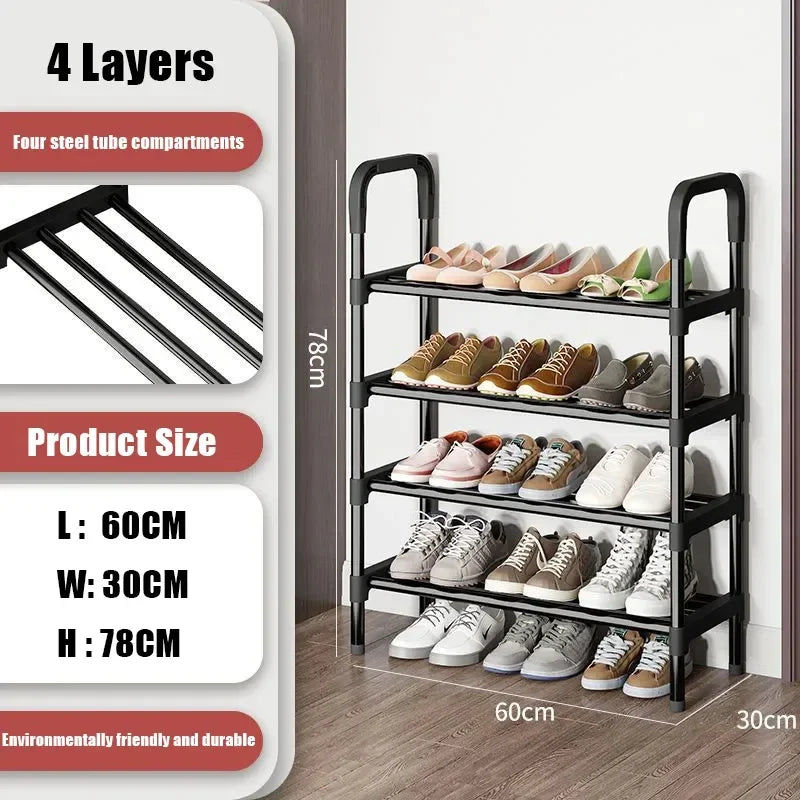 Kitchen & Bathroom DIY: 4-Layer Multi-Function Shoe Rack Space Saver