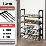 Kitchen & Bathroom DIY: 4-Layer Multi-Function Shoe Rack Space Saver