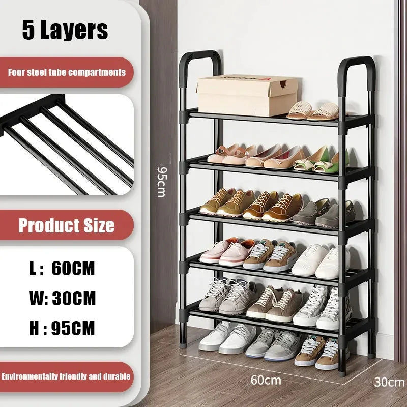 Kitchen & Bathroom DIY: 5-Layer Multi-Function Shoe Rack Space Saver