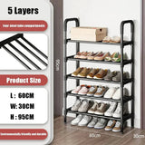 Kitchen & Bathroom DIY: 5-Layer Multi-Function Shoe Rack Space Saver