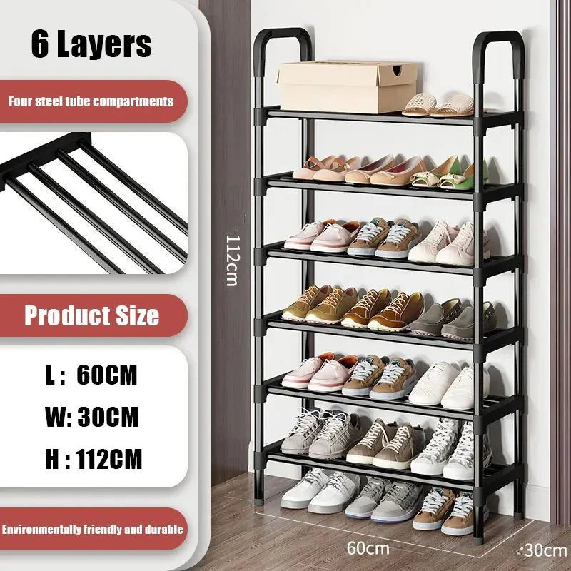 Kitchen & Bathroom DIY: 6-Layer Multi-Function Shoe Rack Space Saver