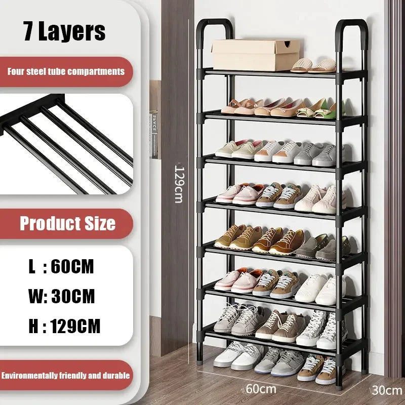 Kitchen & Bathroom DIY: 7-Layer Multi-Function Shoe Rack Space Saver
