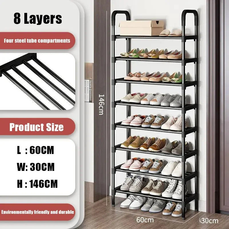 Kitchen & Bathroom DIY: 8-Layer Multi-Function Shoe Rack Space Saver