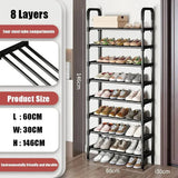 8-Layer Multi-Function Shoe Rack Space Saver