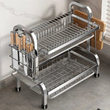 Disposable Cutlery: Compact Rust-Proof Dish Drying Rack Set