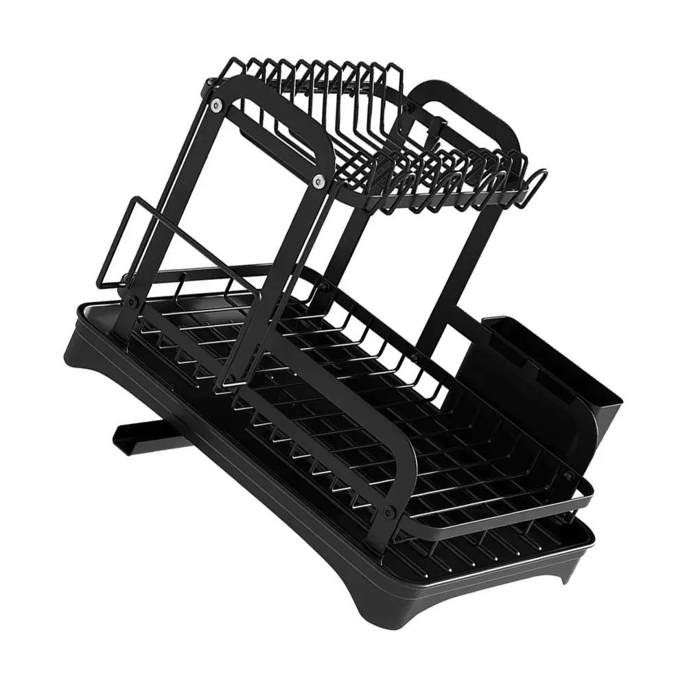 Kitchen & Bathroom DIY: 2 Tier Dish Drainer Rack with Drain Basket