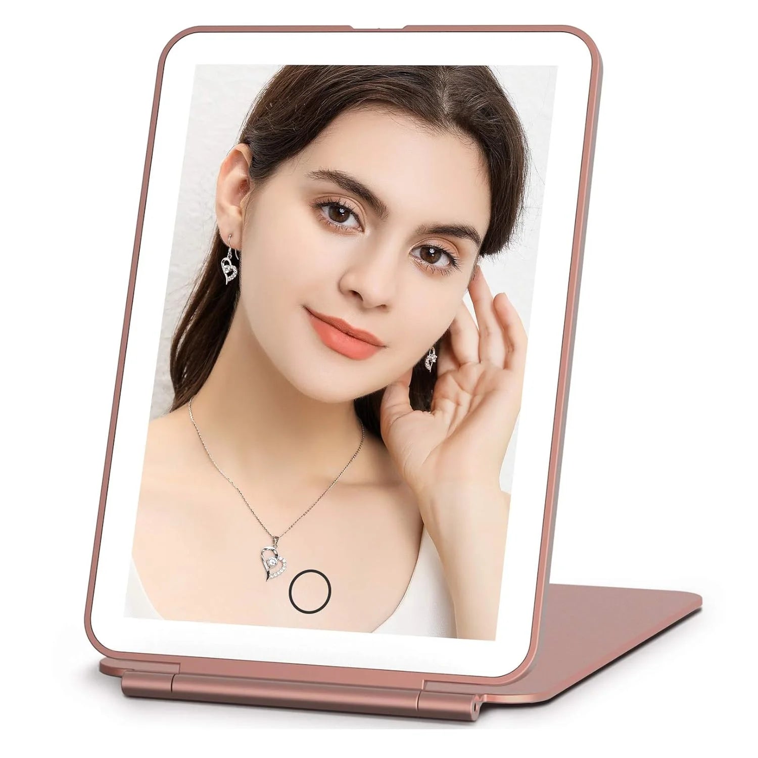 Mirrors: LED Travel Makeup Mirror 3 Light Modes USB