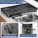 Buffets & Sideboards: Large Dish Drying Rack with Drainboard Black