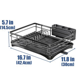 Buffets & Sideboards: Large Dish Drying Rack with Drainboard Black