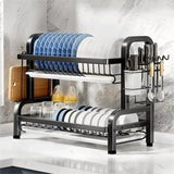 Kitchen & Bathroom DIY: Compact 2-Tier Dish Drying Rack with Drainboard