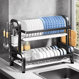 Kitchen & Bathroom DIY: Compact 2-Tier Dish Drying Rack with Drainboard