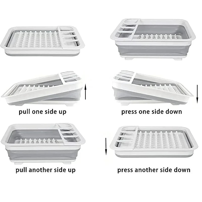 Kitchen & Bathroom DIY: Foldable Kitchen Dish Rack Storage Tray