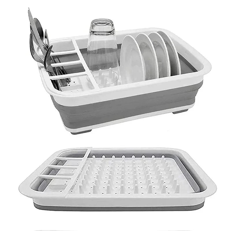 Kitchen & Bathroom DIY: Foldable Kitchen Dish Rack Storage Tray